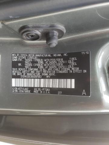 Photo 9 VIN: 5TDYK3DCXBS097663 - TOYOTA SIENNA XLE 