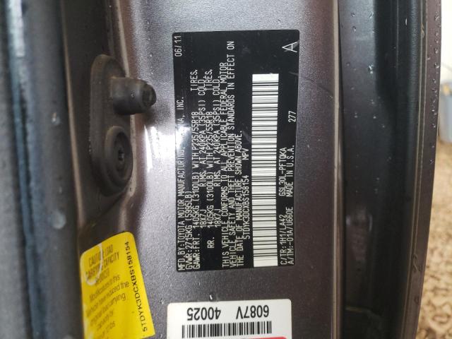 Photo 12 VIN: 5TDYK3DCXBS158154 - TOYOTA SIENNA XLE 