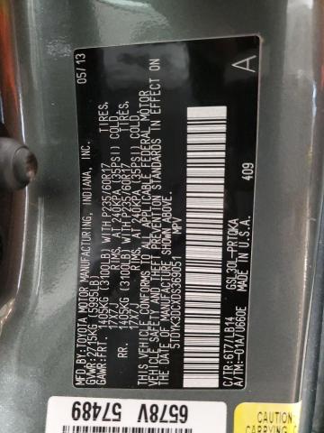 Photo 9 VIN: 5TDYK3DCXDS369051 - TOYOTA SIENNA XLE 