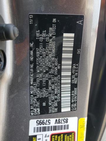 Photo 12 VIN: 5TDYK3DCXES437334 - TOYOTA SIENNA XLE 