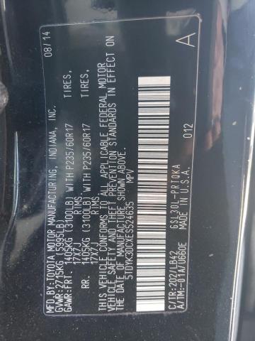 Photo 12 VIN: 5TDYK3DCXES524635 - TOYOTA SIENNA XLE 