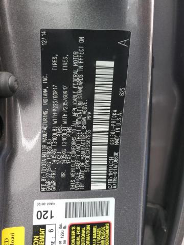 Photo 12 VIN: 5TDYK3DCXFS567955 - TOYOTA SIENNA XLE 