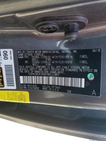 Photo 12 VIN: 5TDYK3DCXFS606799 - TOYOTA SIENNA XLE 