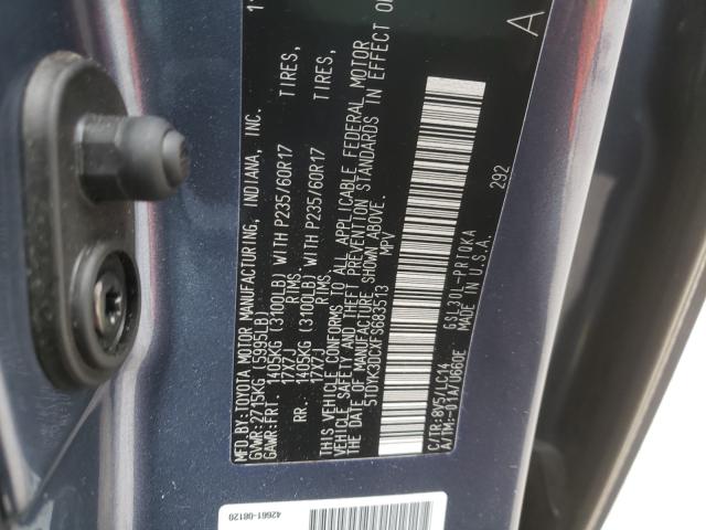 Photo 9 VIN: 5TDYK3DCXFS683513 - TOYOTA SIENNA XLE 