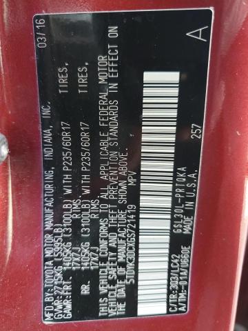 Photo 12 VIN: 5TDYK3DCXGS721419 - TOYOTA SIENNA XLE 