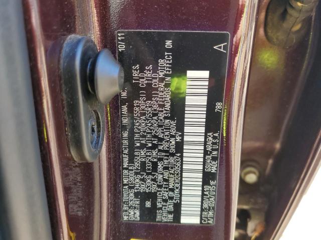 Photo 12 VIN: 5TDYK3EH2CS056374 - TOYOTA HIGHLANDER 