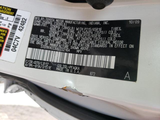 Photo 9 VIN: 5TDYK4CCXAS332164 - TOYOTA SIENNA XLE 