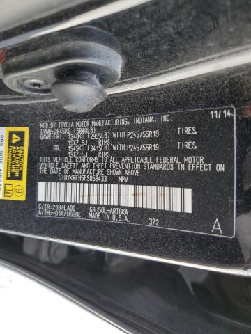 Photo 9 VIN: 5TDYKRFH5FS058433 - TOYOTA HIGHLANDER 