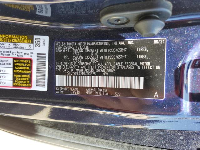 Photo 13 VIN: 5TDYRKEC2MS053325 - TOYOTA SIENNA XLE 