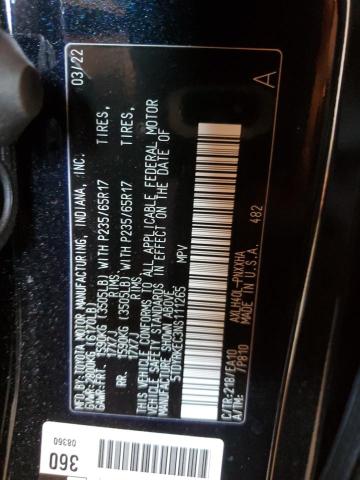 Photo 12 VIN: 5TDYRKEC3NS111265 - TOYOTA SIENNA XLE 