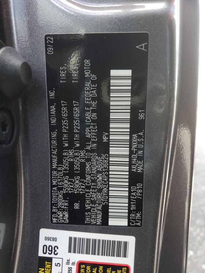 Photo 12 VIN: 5TDYRKEC4PS136825 - TOYOTA SIENNA 