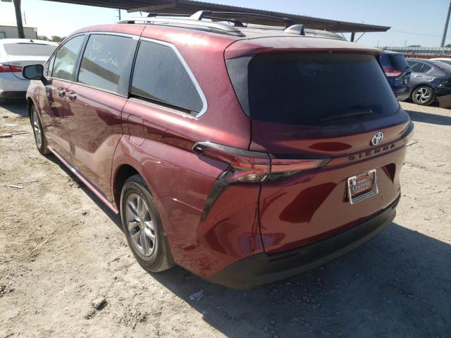 Photo 2 VIN: 5TDYRKEC5MS044666 - TOYOTA SIENNA XLE 