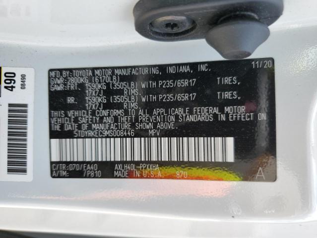 Photo 11 VIN: 5TDYRKEC9MS008446 - TOYOTA SIENNA XLE 