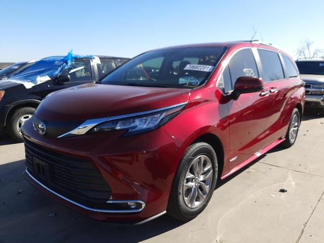 Photo 1 VIN: 5TDYRKEC9MS040572 - TOYOTA SIENNA XLE 