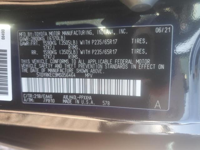 Photo 11 VIN: 5TDYRKEC9MS056464 - TOYOTA SIENNA XLE 