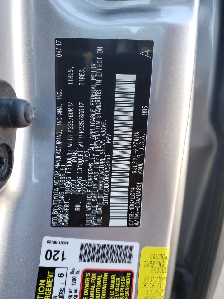 Photo 12 VIN: 5TDYZ3DC0HS852453 - TOYOTA SIENNA 