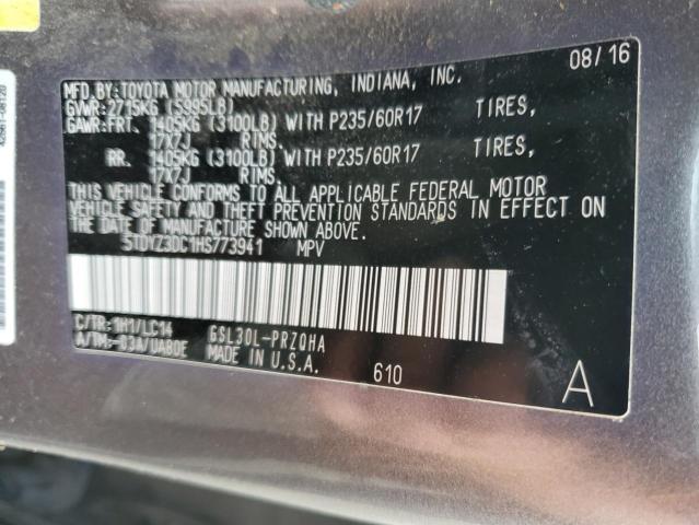 Photo 12 VIN: 5TDYZ3DC1HS773941 - TOYOTA SIENNA XLE 