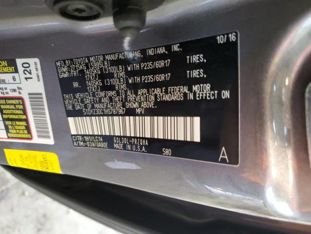 Photo 12 VIN: 5TDYZ3DC1HS787967 - TOYOTA SIENNA XLE 