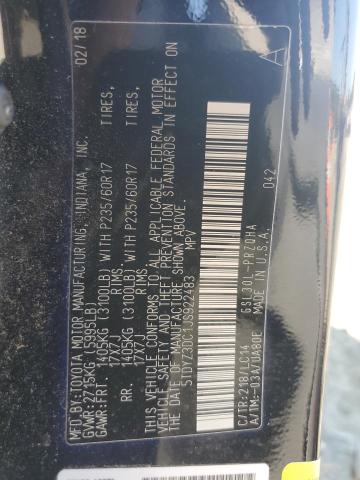 Photo 12 VIN: 5TDYZ3DC1JS922483 - TOYOTA SIENNA XLE 