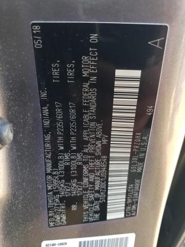 Photo 12 VIN: 5TDYZ3DC1JS948548 - TOYOTA SIENNA XLE 