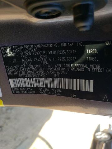 Photo 12 VIN: 5TDYZ3DC2HS814271 - TOYOTA SIENNA XLE 