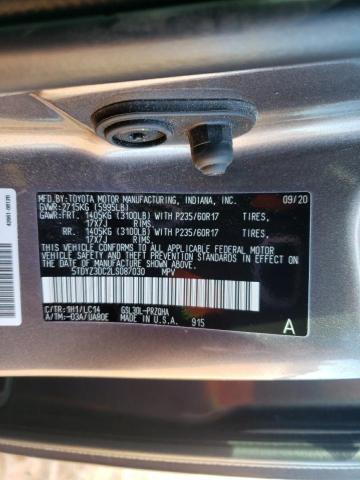 Photo 12 VIN: 5TDYZ3DC2LS087030 - TOYOTA SIENNA XLE 