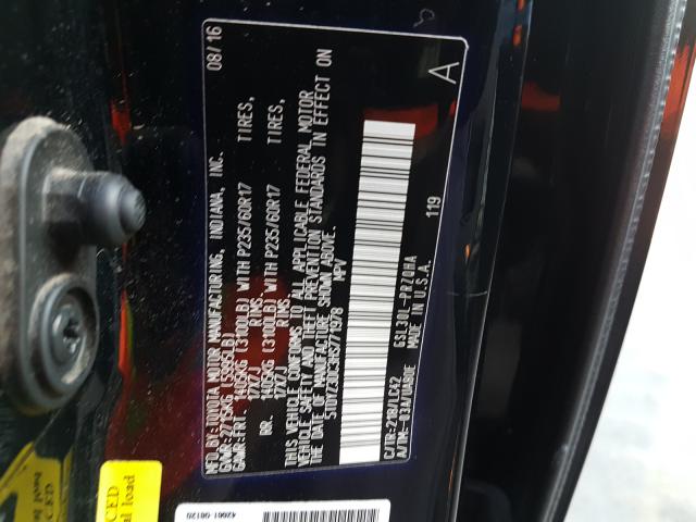 Photo 9 VIN: 5TDYZ3DC3HS771978 - TOYOTA SIENNA XLE 