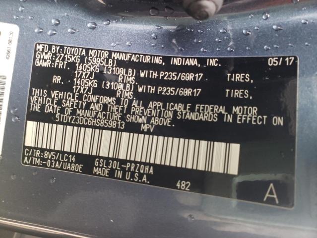 Photo 13 VIN: 5TDYZ3DC6HS859813 - TOYOTA SIENNA XLE 