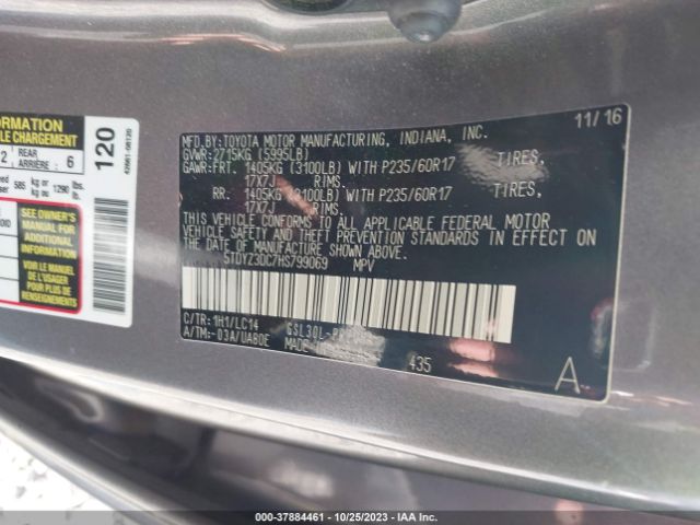 Photo 8 VIN: 5TDYZ3DC7HS799069 - TOYOTA SIENNA 