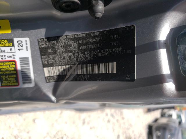 Photo 9 VIN: 5TDYZ3DC7JS934105 - TOYOTA SIENNA XLE 