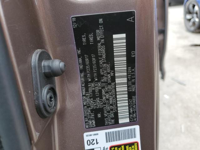 Photo 9 VIN: 5TDYZ3DC7KS997898 - TOYOTA SIENNA XLE 