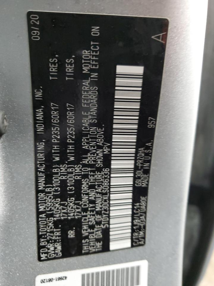 Photo 11 VIN: 5TDYZ3DCXLS086336 - TOYOTA SIENNA 