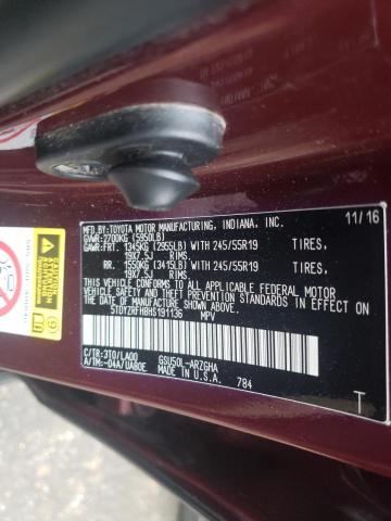 Photo 9 VIN: 5TDYZRFH8HS191136 - TOYOTA HIGHLANDER 