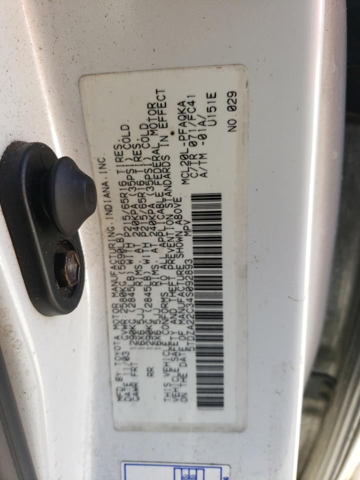 Photo 13 VIN: 5TDZA22C34S092893 - TOYOTA SIENNA 