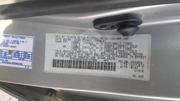 Photo 2 VIN: 5TDZA22C54S147098 - TOYOTA SIENNA 