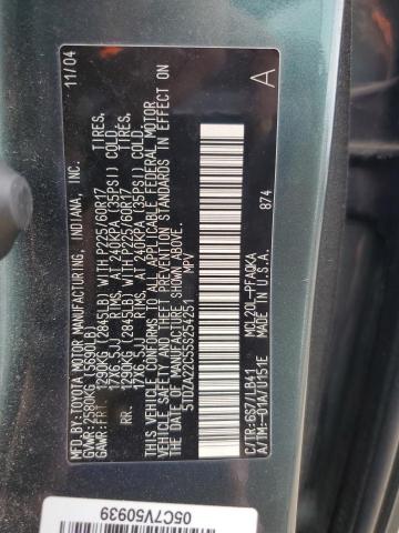 Photo 12 VIN: 5TDZA22C55S254251 - TOYOTA SIENNA XLE 