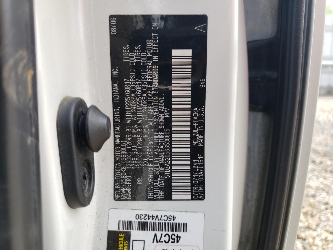 Photo 12 VIN: 5TDZA22C56S538805 - TOYOTA SIENNA 