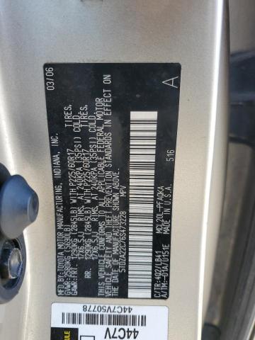 Photo 12 VIN: 5TDZA22C76S473228 - TOYOTA SIENNA XLE 