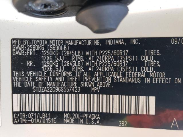 Photo 12 VIN: 5TDZA22C96S557423 - TOYOTA SIENNA XLE 