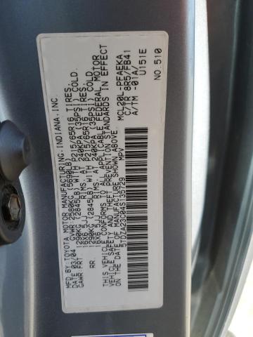 Photo 12 VIN: 5TDZA23C04S135729 - TOYOTA SIENNA CE 