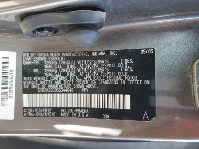 Photo 11 VIN: 5TDZA23C05S344048 - TOYOTA SIENNA CE 