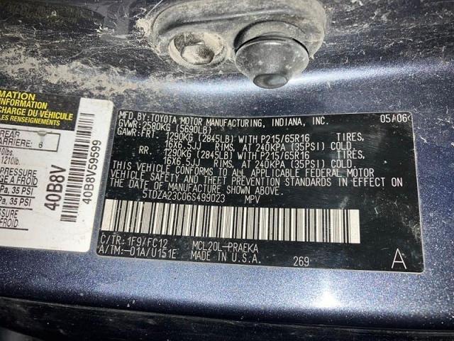 Photo 11 VIN: 5TDZA23C06S499023 - TOYOTA SIENNA LE 