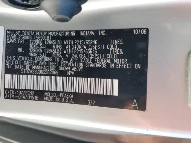 Photo 12 VIN: 5TDZA23C06S562069 - TOYOTA SIENNA CE 