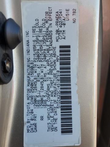 Photo 12 VIN: 5TDZA23C14S107910 - TOYOTA SIENNA CE 