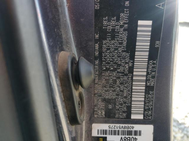 Photo 11 VIN: 5TDZA23C26S509440 - TOYOTA SIENNA CE 