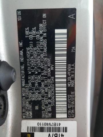 Photo 12 VIN: 5TDZA23C26S571548 - TOYOTA SIENNA CE 