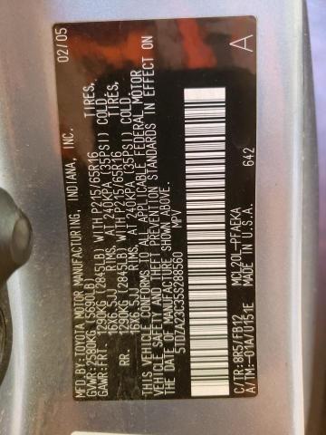 Photo 12 VIN: 5TDZA23C35S288560 - TOYOTA SIENNA CE 