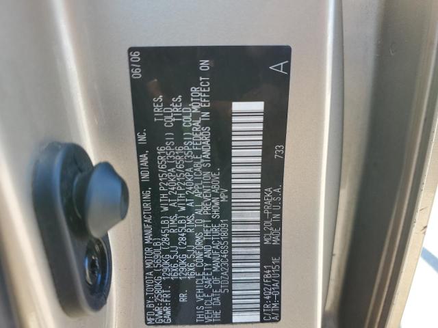 Photo 12 VIN: 5TDZA23C46S518091 - TOYOTA SIENNA CE 