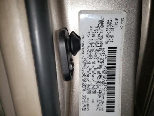 Photo 9 VIN: 5TDZA23C54S198552 - TOYOTA SIENNA CE 