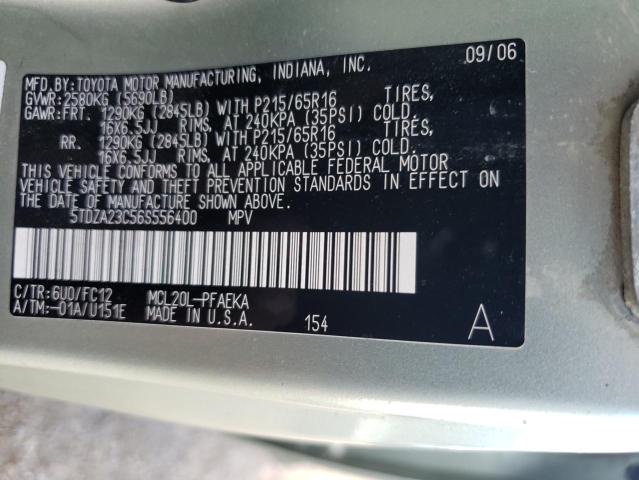 Photo 12 VIN: 5TDZA23C56S556400 - TOYOTA SIENNA CE 